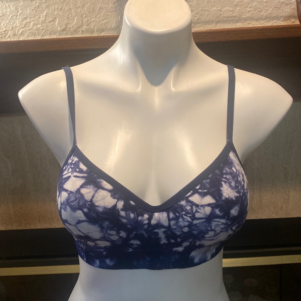 Jasmine and Ginger blue and white tie dye bralette